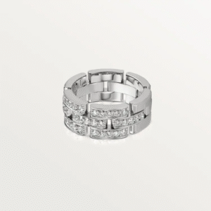 11E9DA0E-BD9C-ACA5-2669-84FEF57B9883-1.png MAILLON PANTHÈRE RING, 3 HALF DIAMOND-PAVED ROWS