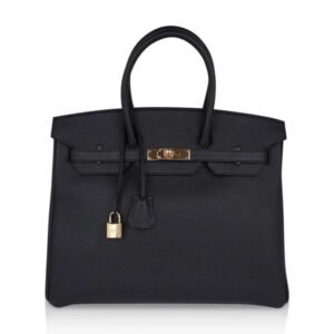 471CB74E-C04B-AD73-4528-5409E5CEE05D_95969300-8f99-4f3e-b22c-ec97e72fa29b.jpg Limited Edition Birkin 35 Bag Plomb (Off Black) Togo Leather with Gold Hardware