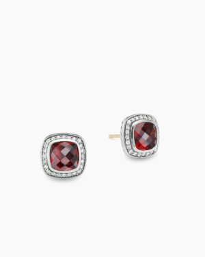 537E2BDE-5117-EF2B-6C4A-9E6FD2431DC5.jpg Albion Stud Earrings Sterling Silver with Garnet and Diamonds, 7mm