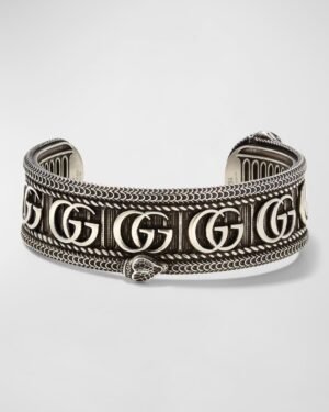 9036A4E9-9FE6-EF59-8464-936E9D08E2D4.jpg Garden Double G Snake Cuff Bracelet - Silver